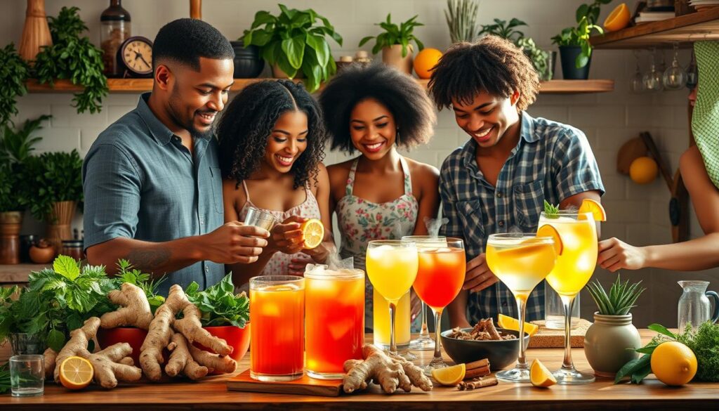 Gengibre em bebidas